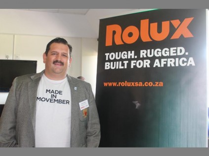 Garron Gisselle (Made in Movember) during the Rolux and Cricket SA partnership launch at Bidvest Wanderers Stadium.
