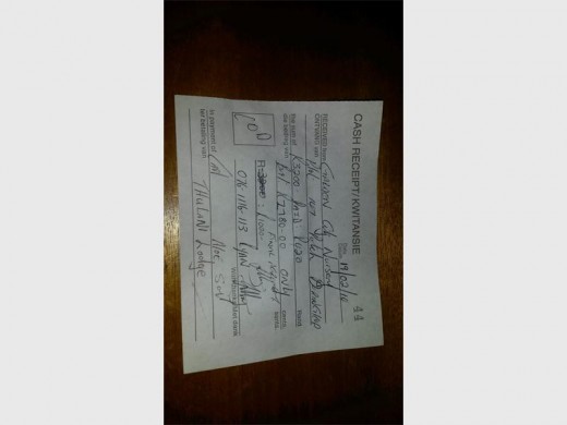 The receipt issued by the compost sellers.