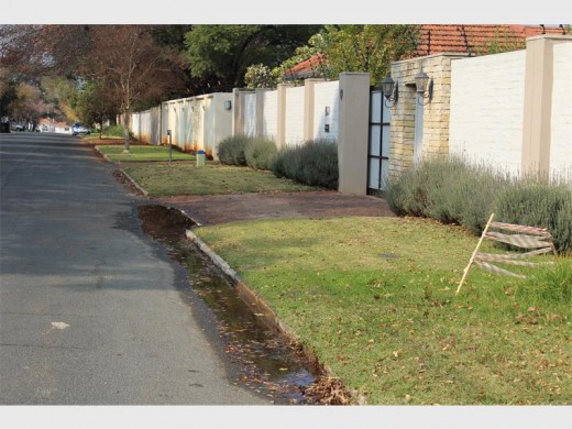 The pavement on Worcester Street in Parkwood fills up with water from a meter which has been leaking for more than two years.