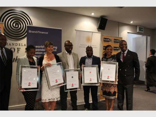 Representatives from the top 10 companies celebrate their achievements at the Nelson Mandela Foundation in Houghton.