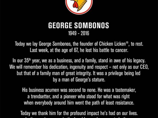 A touching message by Chicken Licken.