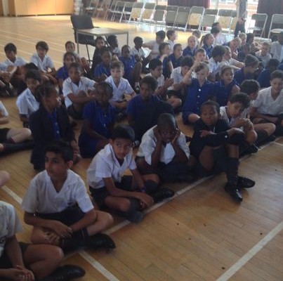 Parkview Senior School pupils learn about safety from Parkview police and their victim support unit.