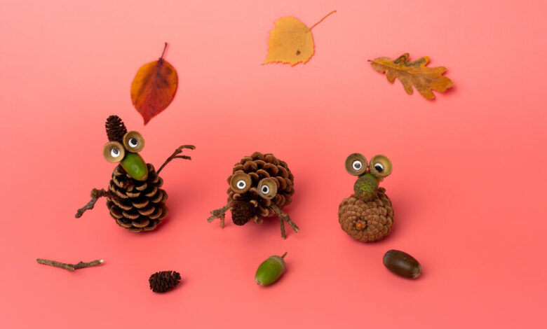 Pinecone animals: How to make them