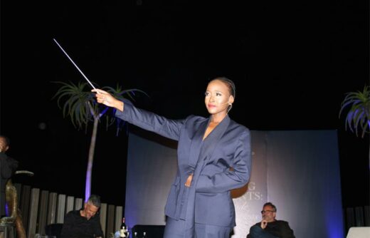 Ofentse Pitse conducts her orchestra