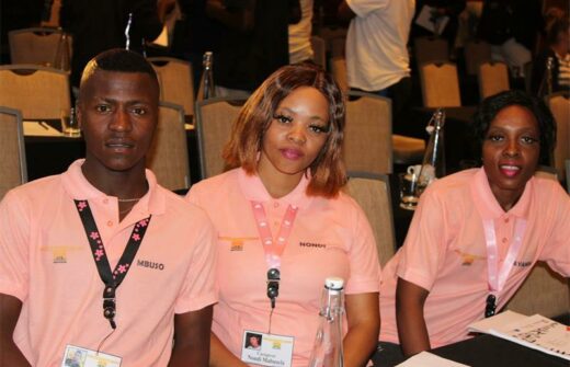 Mbuso Guka, Nondi Mabusela and Ayanda Matshike, members of Orange Farm Human Rights Advice Centre