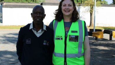 Bongani Kubheka of City Parks and Lee-Ann Louverdis