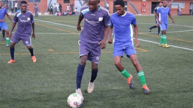 Luyolo "LaLiga" Mzalamba controls the ball