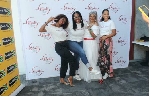 CEO of BrandFusion and founder of W-Suite, Katie Mohamed and Leanne Dlamini have a sisterhood moment.