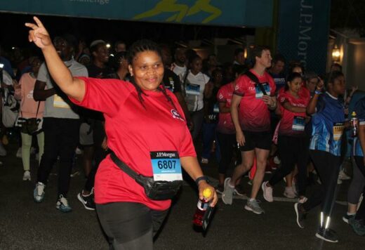 A participant in the J.P. Morgan race.