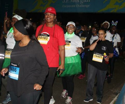 Thousands take part in the J.P. Morgan Challenge.