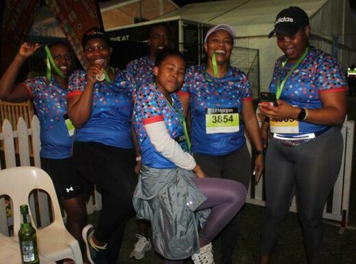 This winning team boasts its medals