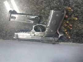 Police discover an unlicensed firearm in the arrested suspect's possession.