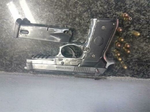 Police discover an unlicensed firearm in the arrested suspect's possession.