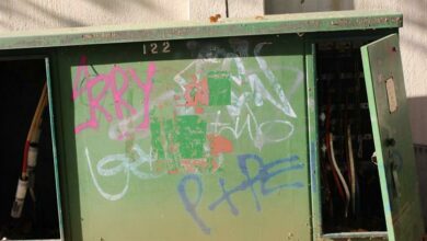 The condition of the sub-station before it was repaired.