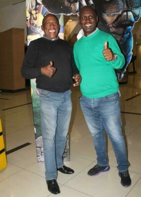 Jacob Magashule and Harry Marakalala look forward to this action and adventure filled movie. Photo: Naidine Sibanda