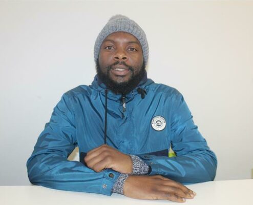 Software tester at Harambee Tiyani Clyde Baloyi says he wants to grow his skills. Photo: Naidine Sibanda