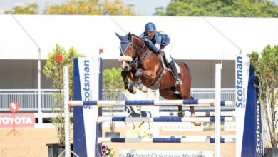 Jenna Cailin Blaauw excels with her horse at equestrian competitions.
