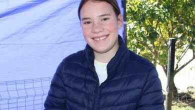 Dene van der Merwe holds her Lego toy. Photo: Asanda Matlhare