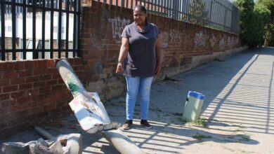 Residents are urged to report any fallen or damaged street lights. Photo: Supplied