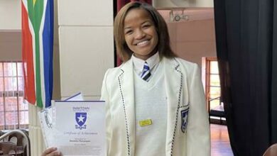 Parktown High School for Girls RCL president, Daniella Monyepao was awarded her white honours blazer for full colours in academics, netball, and leadership.