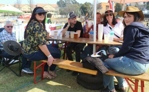 Families are shielded from the sun while they have fun at Wanderers Club. Photo: Naidine Sibanda