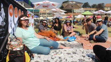 A little picnic set-up is enjoyed by this family at the Wanderers Fun Family Festival. Photo: Naidine Sibanda