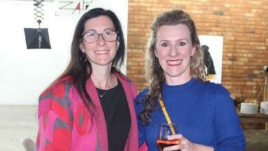 Rosebank optometrist Nicole Levy and SPCA calendar sponsor and photo studio owner Emma O'Brien socialise. Photo: Naidine Sibanda