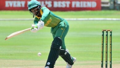Karabo Meso bats in a match between SA U19 and Thistles in the CSA Women's T20 Super League at Six Gun Grill Newlands.