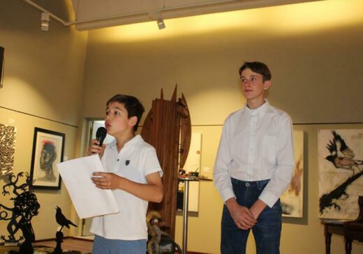 Milan van Urk gives a speech. Photo: Asanda Matlhare