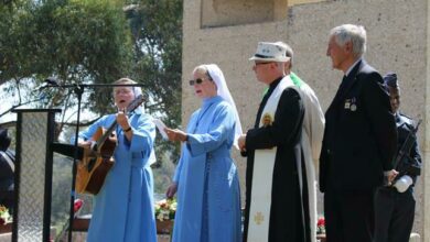 Sisters and priests from the Catholic Church sing for the attendees. Photo: Asanda Matlhare
