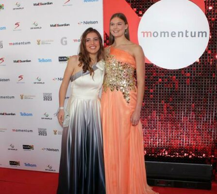 Simonè Kruger and Blaine Apollos are present at the gsport4girls awards to show support. Photo: Asanda Matlhare