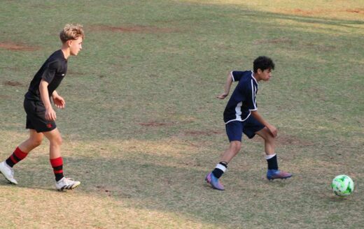 Parktown Boys U14 player Neo Lemmer runs after Mohammed Salousa. Photo: Asanda Matlhare