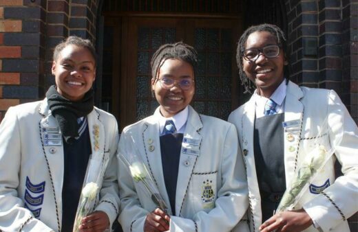 Head girls Uyanda Ngobese, Lisakhanya Tshili and Ratidzo Furamera.