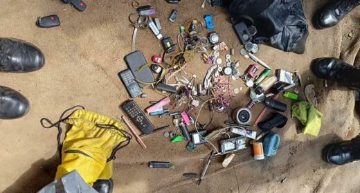 More gadgets and items found in the possession of suspect. Photo: Vision Tactical Facebook