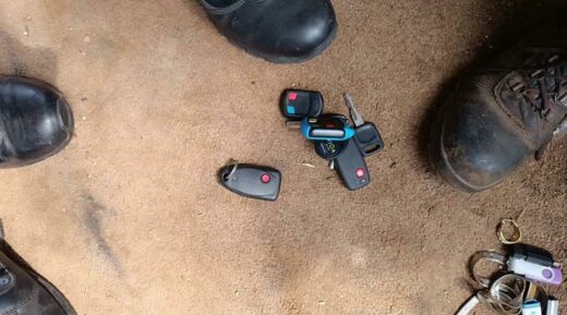Some car keys found in the possession of suspect found during joint operation. Photo: Vision Tactical Facebook