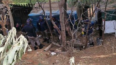 A squatter camp under the M1 highway in Killarney is uncovered by a joint operation. Photo: Vision Tactical Facebook