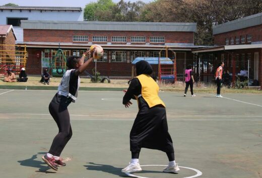 Sinethemba Klaas passes the ball to her teammate. Photo: Asanda Matlhare
