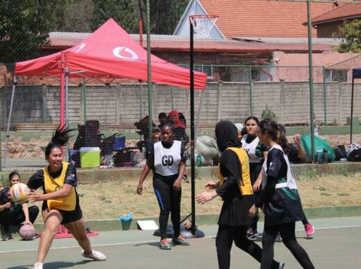 Greenside Netball Club president Maria Singh secures the netball ball. Photo: Asanda Matlhare