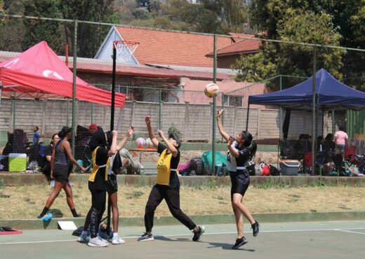 Shaaiza Shaik attempts to shoot. Photo: Asanda Matlhare