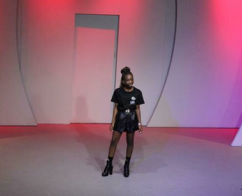 Tsoelopele Sejake is in her element while doing her monologue. Photo: Asanda Matlhare