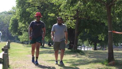 Parkrunners pace themselves nearing the finish line. Photo: Asanda Matlhare