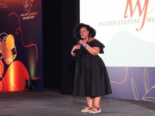 Poet, Lebo Mashile recites a poem. Photo: Asanda Matlhare