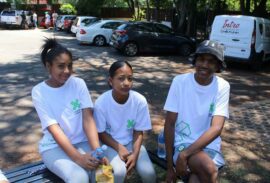 Nedbank's senior brand manager Mongezi Sokanyile, TikTok sensation Primo and dancer Tarryn Alberts discuss the YouthX campaign. Photo: Asanda Matlhare