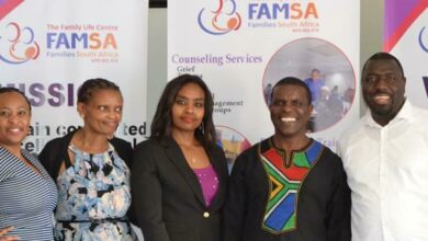 The Family Life Centre Board members Refilwe Lefakane, Thandaswa Lupuwana, Jennifer Papers, Henry Sebata and Terence Makananisa.