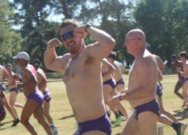 Men show their strength as they run cancer out of the hoods. Photo: Naidine Sibanda
