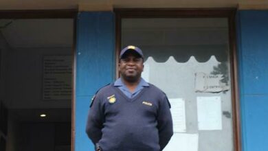 Warrant Officer Eric Masotsha reports on a suspect arrested for bilking.