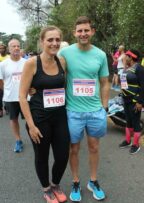 Local runners Chanelle and Alain Kolver are ready to take on the race.