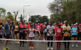 Runners are ready to take on the Rockies BRM 5km and 10km road race.