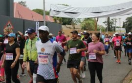 The gloomy weather did not deter local runners.