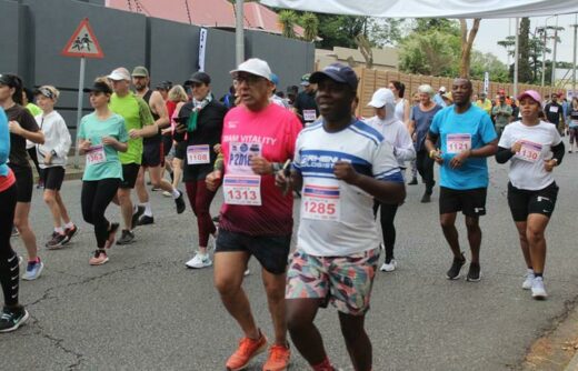 Runners start the 5km and 10km race.